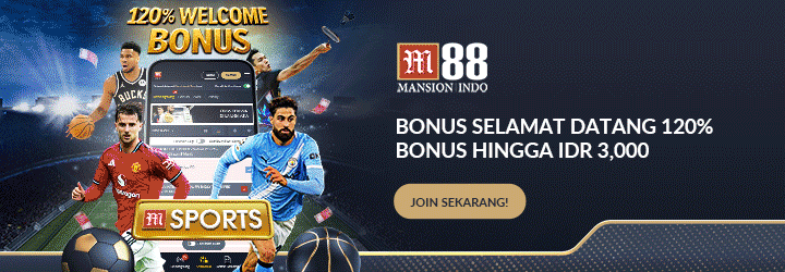 Animasi banner promosi M88 menampilkan berbagai jenis permainan dan bonus